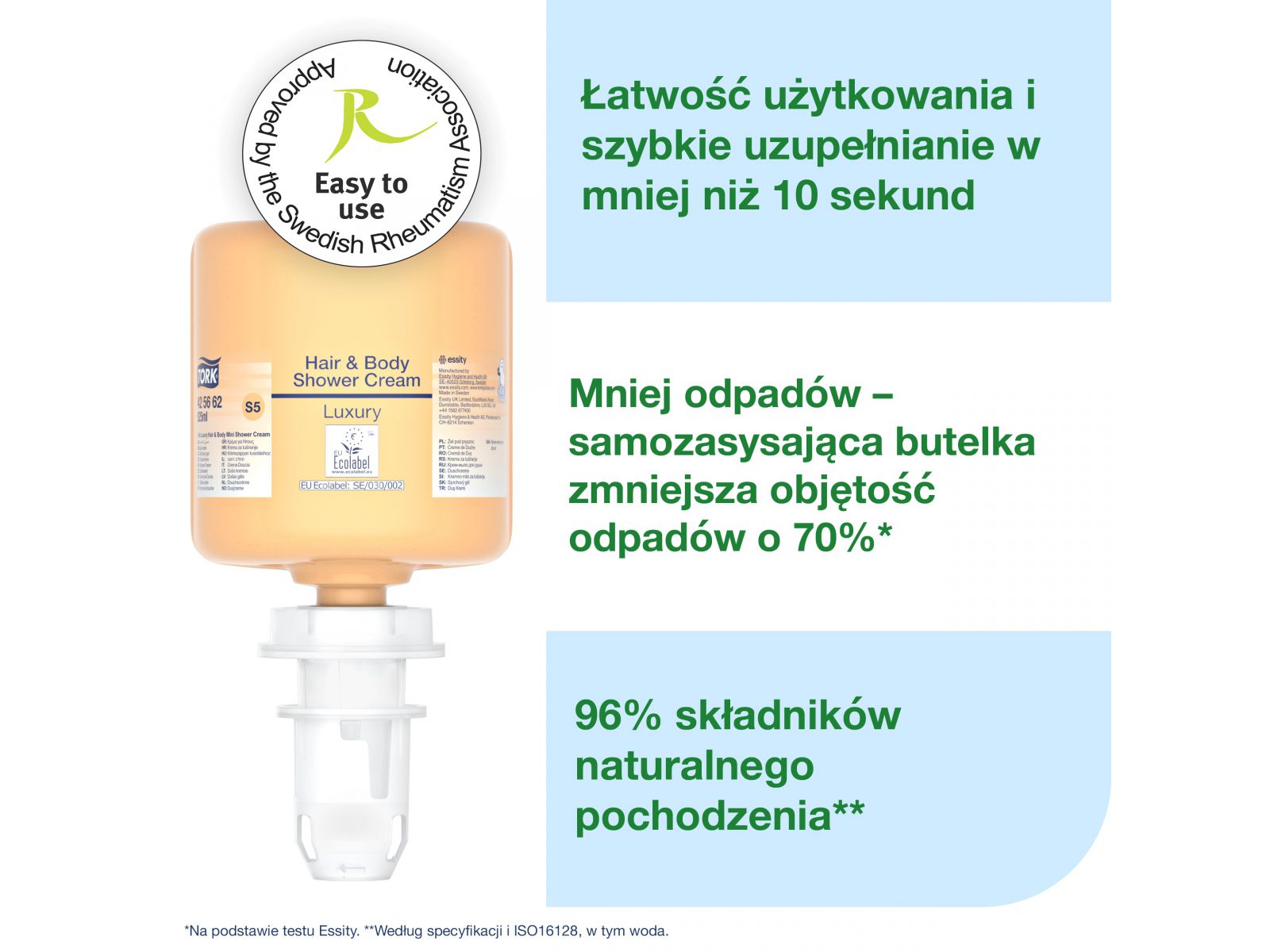 Żel pod prysznic S5 TORK 425662 LUXURY 525 ml